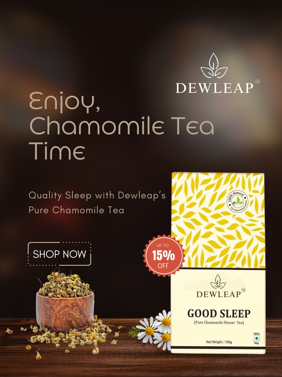 Chamomile Tea, buy chamomile tea for sleep, organic chamomile tea India, herbal tea for relaxation, best chamomile tea india, best chamomile tea online india, how to make chamomile tea