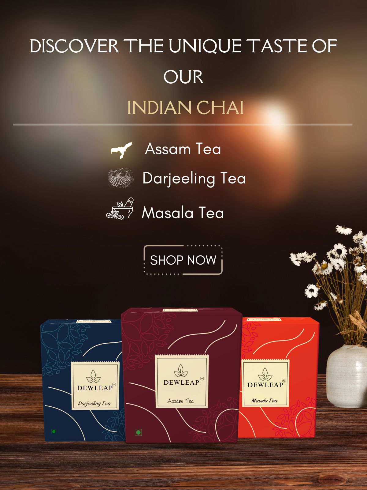 masala tea, indian masala chai, darjeeling tea, first flush darjeeling tea, ctc tea india, bold black tea from assam, strong assam tea online, dewleap tea