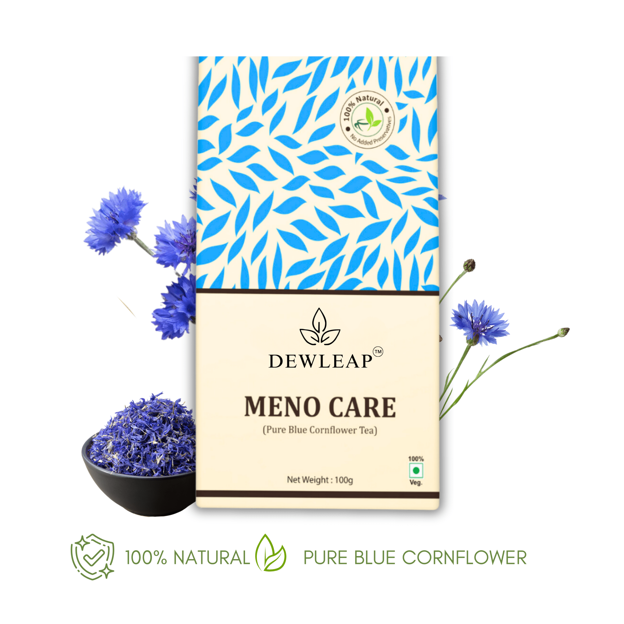 blue cornflower herbal tea