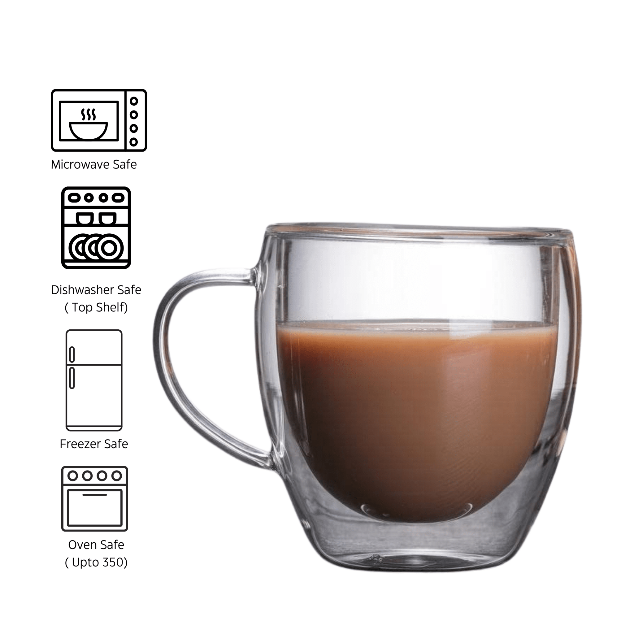 double wall tea cup, double wall tea glass cup, tea cup with handle, double wall tea cup with holder, double wall tea glass cup