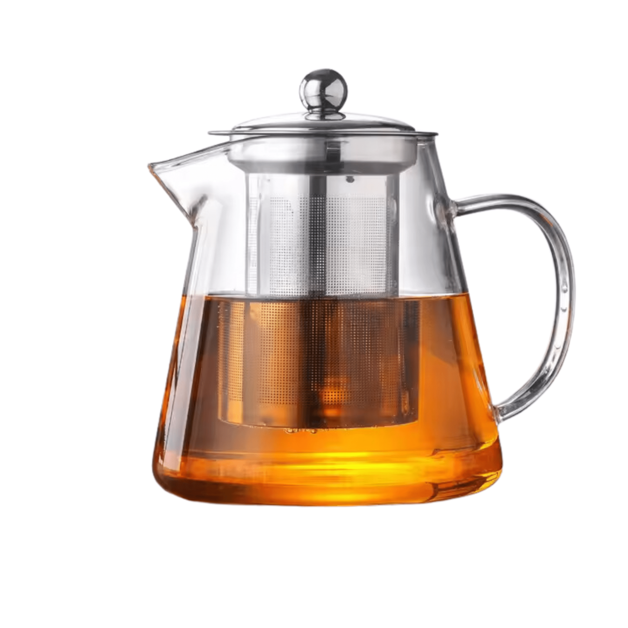 best borosilicate glass tea kettle with stainless tea infuser mug to infuse loose tea buy online