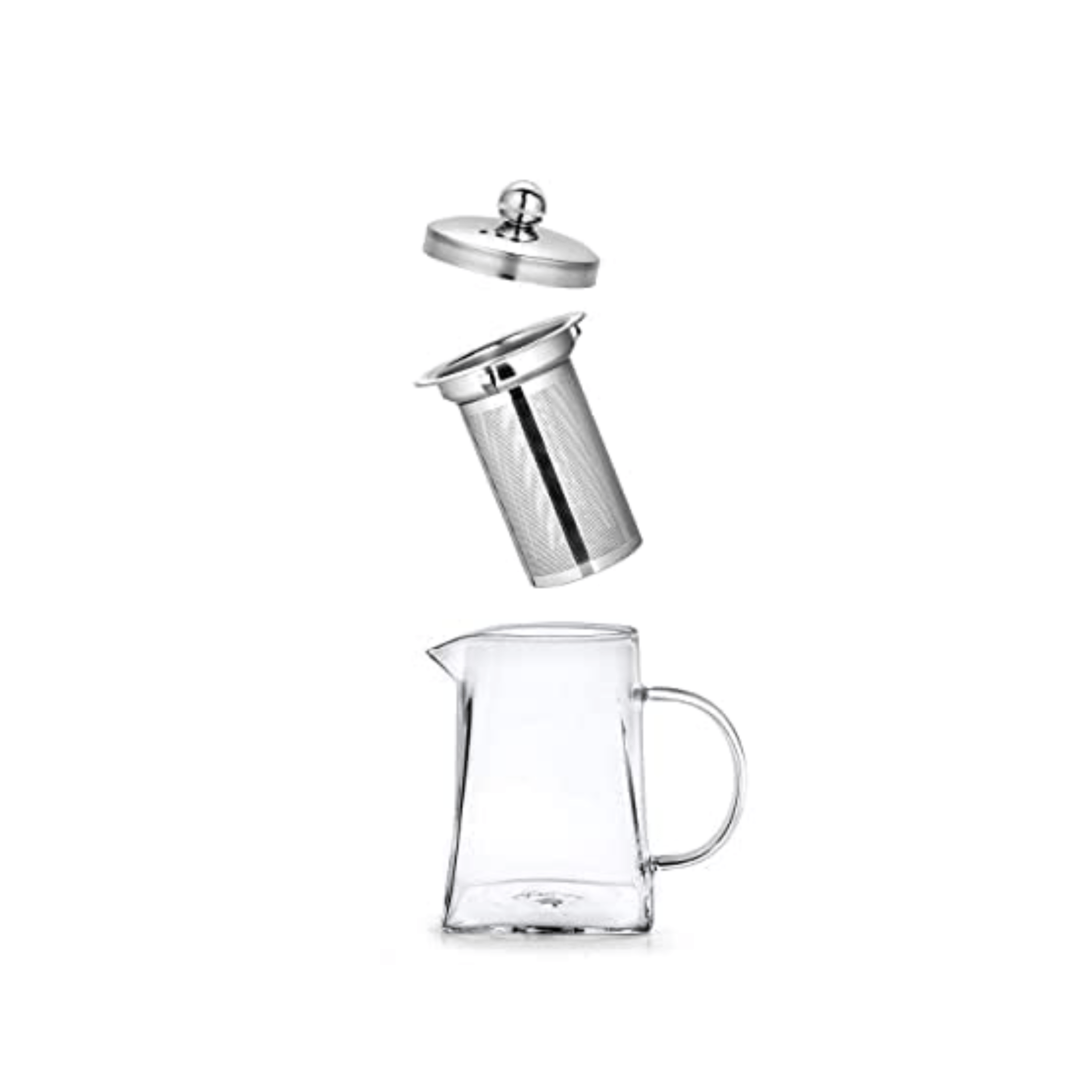 best borosilicate glass tea kettle with tea infuser mug to infuse loose tea