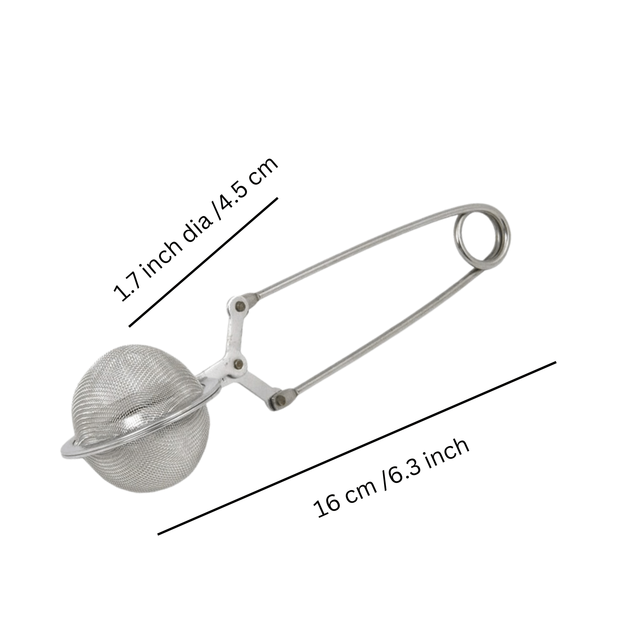 measurement of green tea steel tea infuser with handle