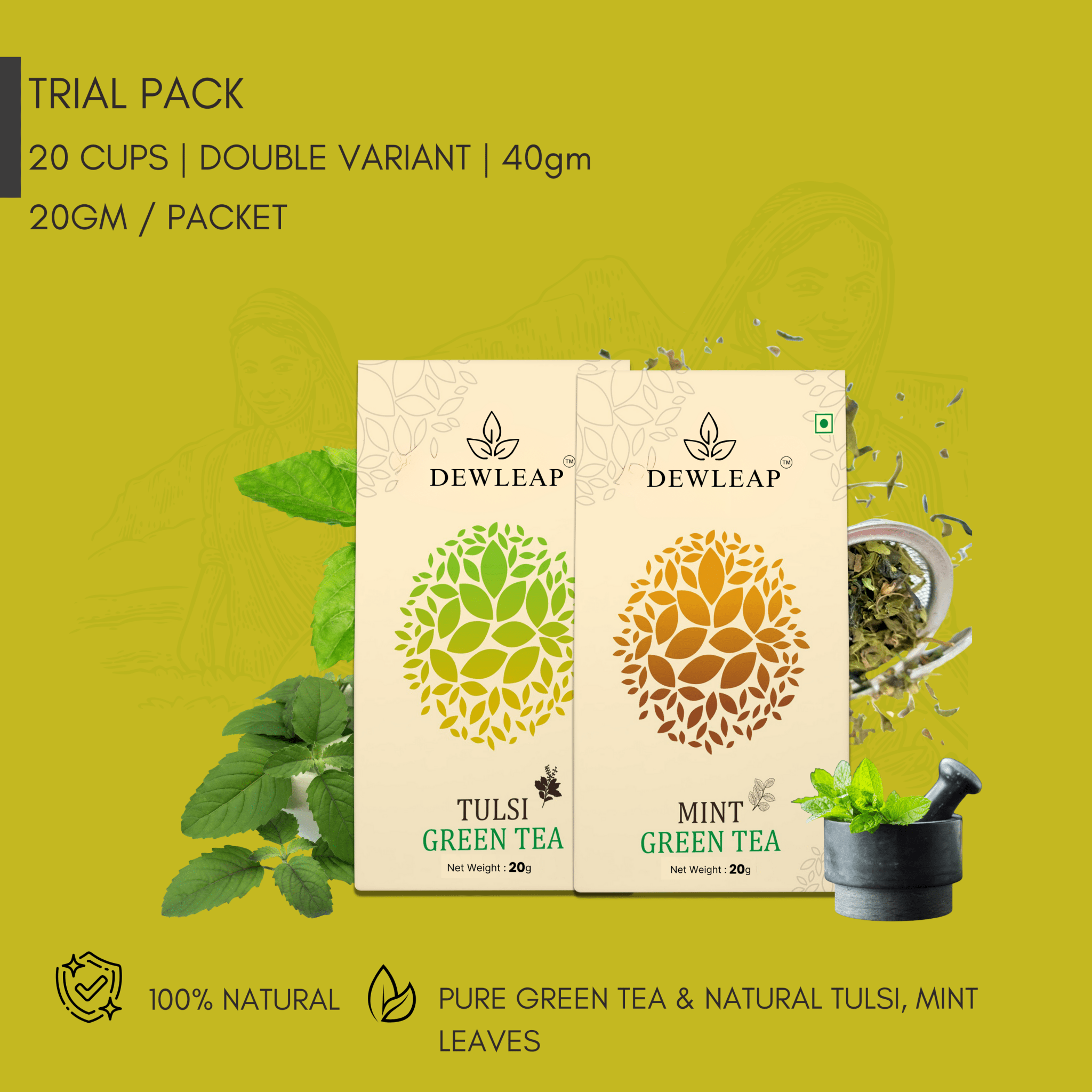 trial pack of best tulsi green tea , trial pack of best mint detox green tea by Dewleap