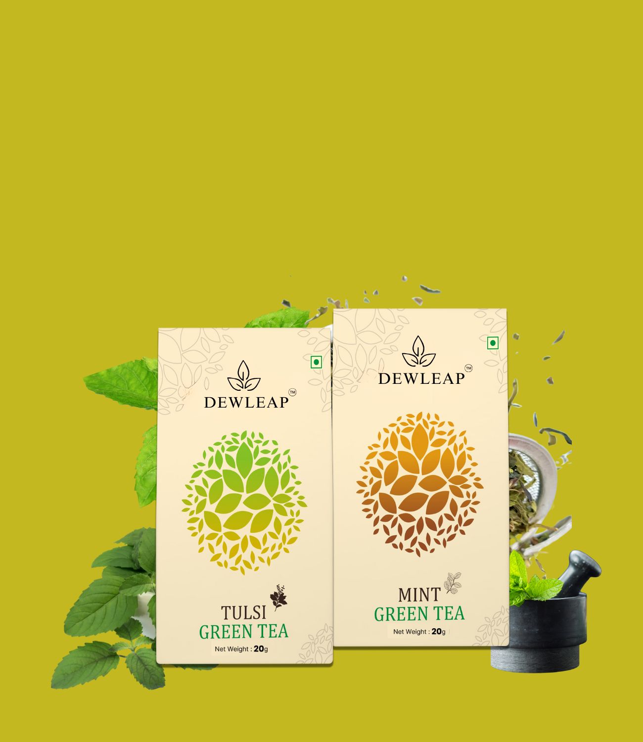 tulsi gren tea online india, organic tulsi green tea india, buy ayurvedic tulsi green tea, dewleap tulsi green tea, buy mint flavor green ea inida, herbal mint detox tea, detox tea, dewleap tea 